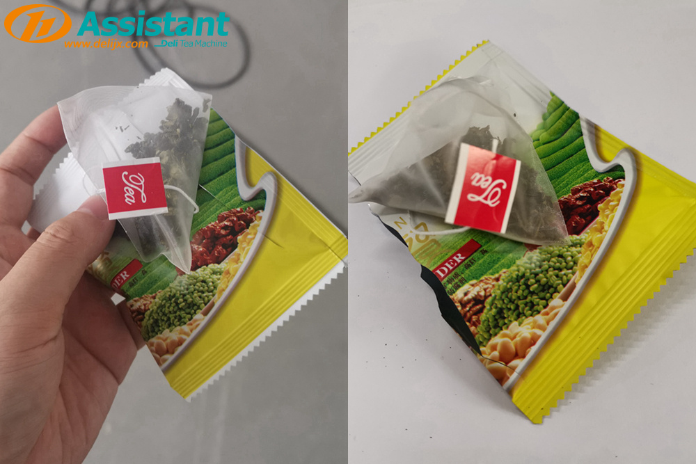 Китай 
Чайный пакетик пирамиды / треугольника без упаковочной машины в полиэтиленовый пакет DL-SJ3000-4C производителя